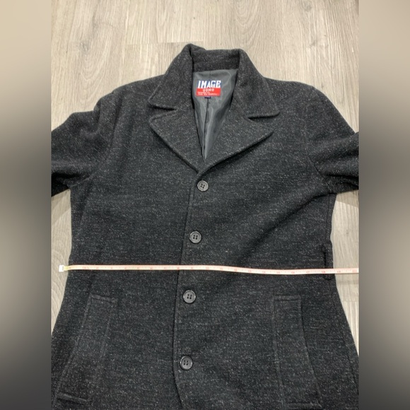 Vintage Grey Wool Blend Coat (Men's Large, Fits Women’s M/L Boyfriend Style) - Picture 7 of 13